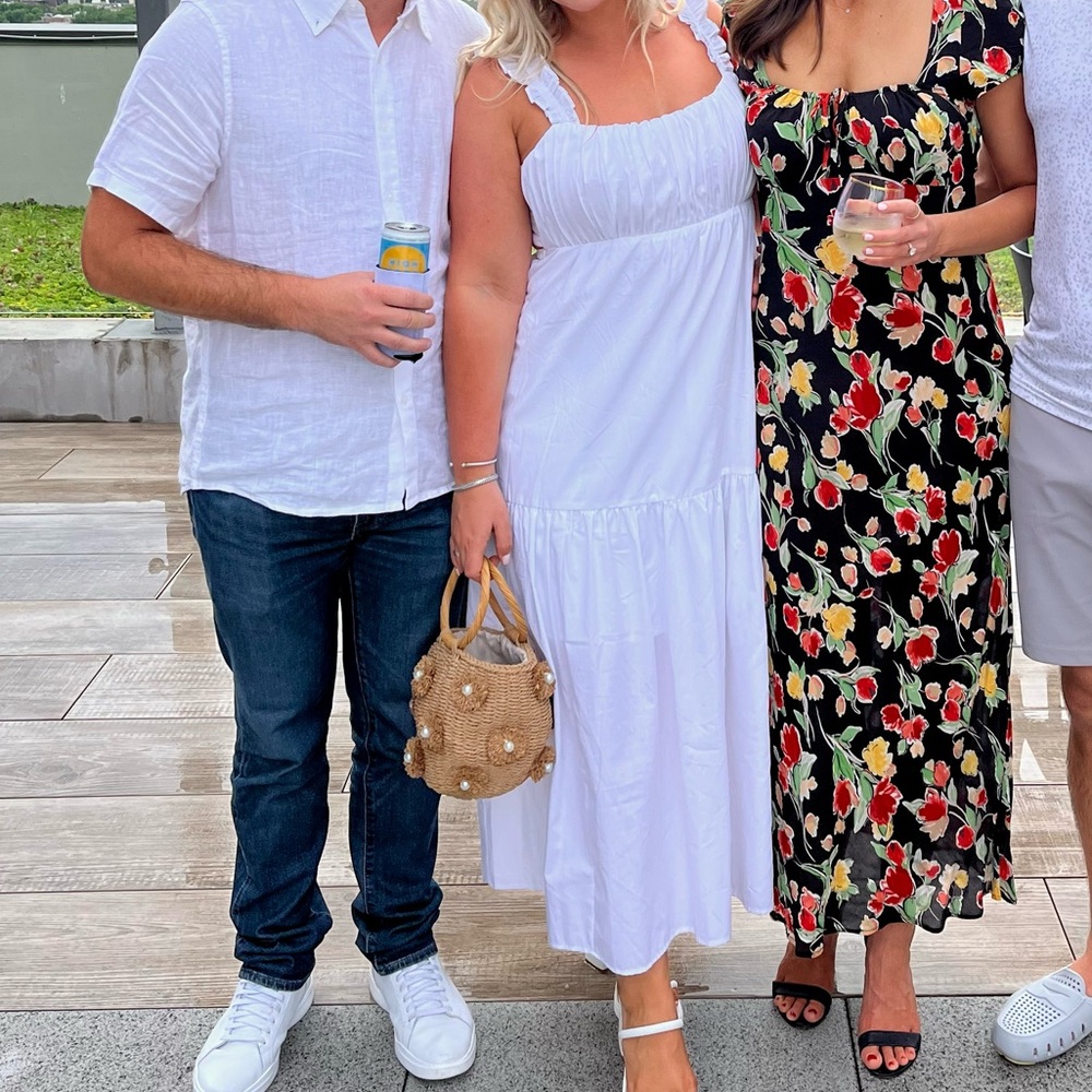 Abercrombie and Fitch Elegant White Maxi Dress